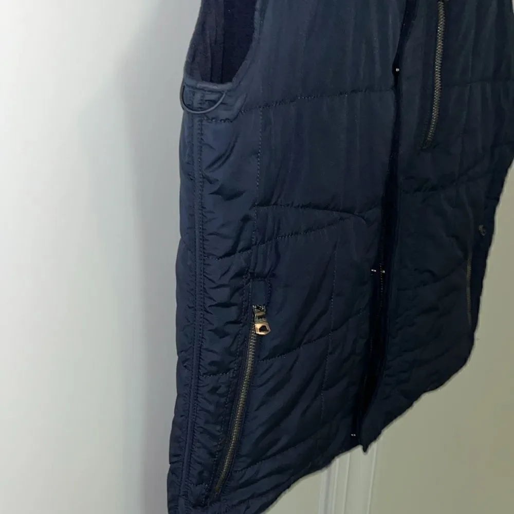 Navy Blue Banana Republic Modular Riding Western Puffer Puffy Quilt Vest Jacket